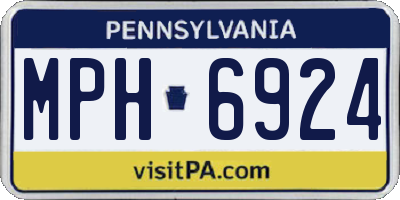 PA license plate MPH6924