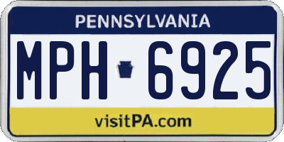 PA license plate MPH6925