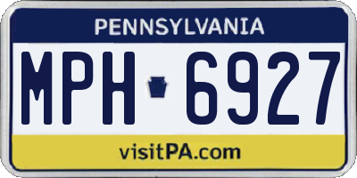 PA license plate MPH6927