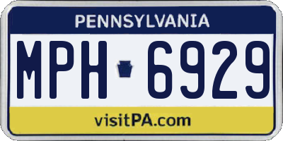 PA license plate MPH6929