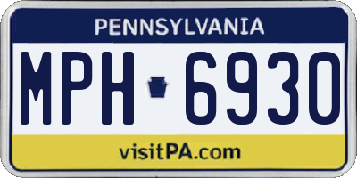 PA license plate MPH6930