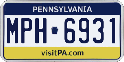PA license plate MPH6931