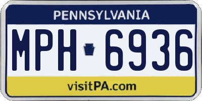 PA license plate MPH6936