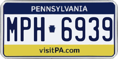 PA license plate MPH6939
