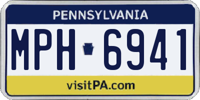 PA license plate MPH6941
