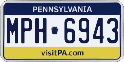PA license plate MPH6943
