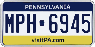 PA license plate MPH6945