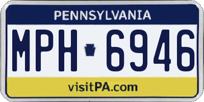 PA license plate MPH6946