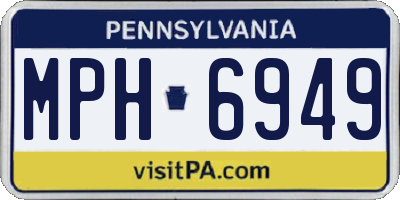PA license plate MPH6949
