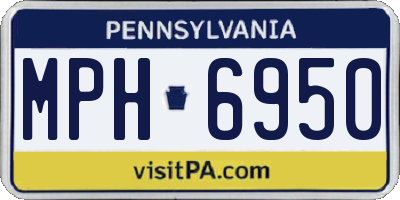 PA license plate MPH6950