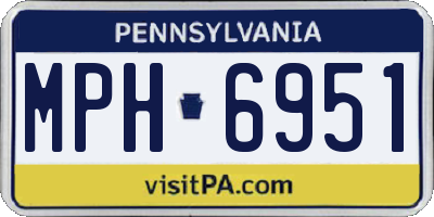 PA license plate MPH6951
