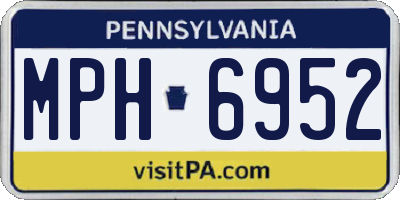 PA license plate MPH6952