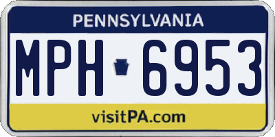 PA license plate MPH6953
