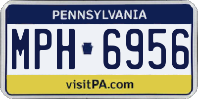 PA license plate MPH6956