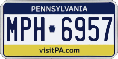 PA license plate MPH6957