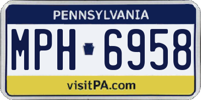 PA license plate MPH6958
