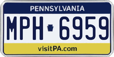 PA license plate MPH6959
