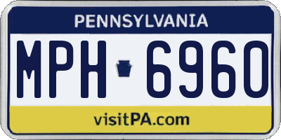 PA license plate MPH6960