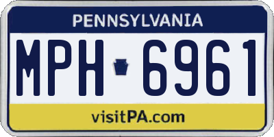 PA license plate MPH6961