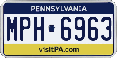 PA license plate MPH6963