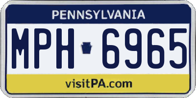 PA license plate MPH6965