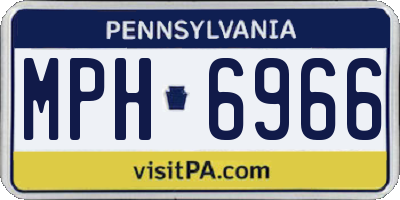 PA license plate MPH6966