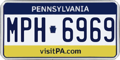 PA license plate MPH6969