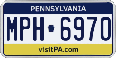 PA license plate MPH6970