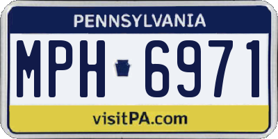PA license plate MPH6971