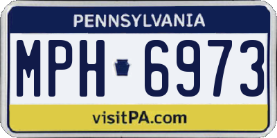 PA license plate MPH6973