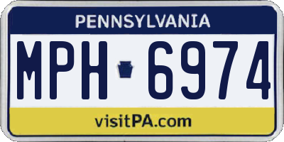 PA license plate MPH6974