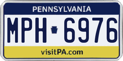 PA license plate MPH6976