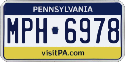 PA license plate MPH6978