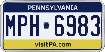 PA license plate MPH6983