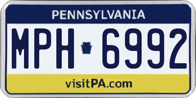 PA license plate MPH6992