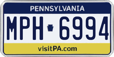 PA license plate MPH6994