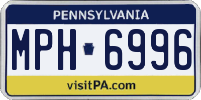 PA license plate MPH6996