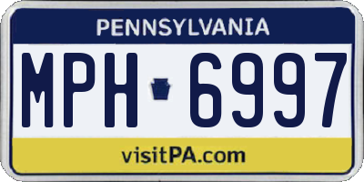 PA license plate MPH6997