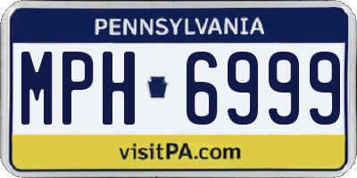 PA license plate MPH6999