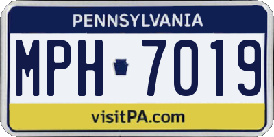 PA license plate MPH7019