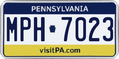 PA license plate MPH7023