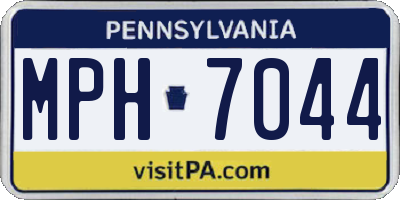 PA license plate MPH7044