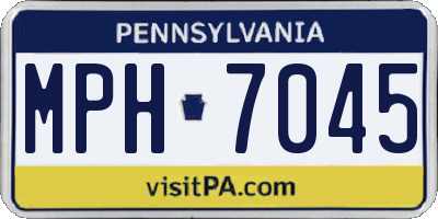 PA license plate MPH7045