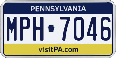 PA license plate MPH7046