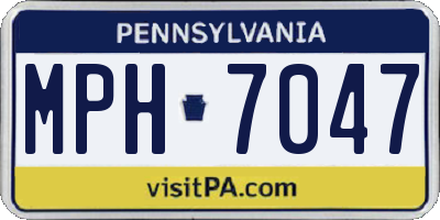 PA license plate MPH7047