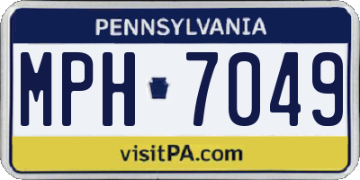 PA license plate MPH7049