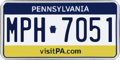 PA license plate MPH7051