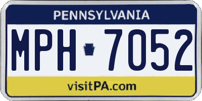 PA license plate MPH7052