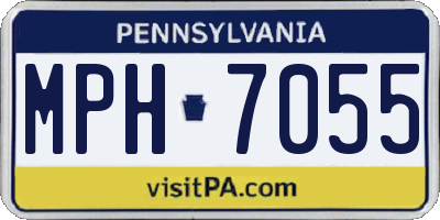 PA license plate MPH7055