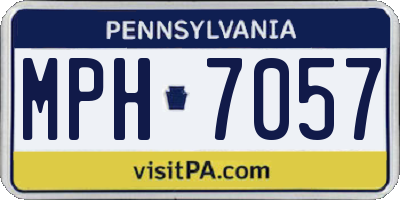 PA license plate MPH7057